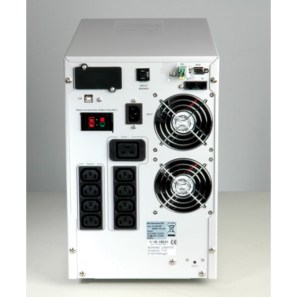 ROLINE ProSecure II 3000 USV 3 kVA/2100 W Online – Tower – C13×8, C19×1, Eingang IEC C20 – grau