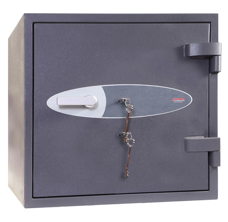 Phoenix Safe Co. Phoenix Tresor HS6071K – Schlüsselschloss – 80 l – Feuerschutz 30 min – Boden-/Wandmontage – Graphitgrau