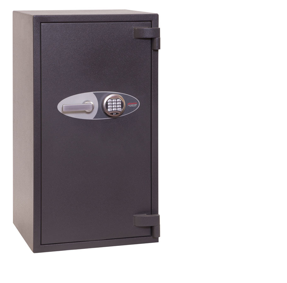 Phoenix Safe Co. Phoenix Tresor ELARA HS3553E – Elektronik + Schlüssel – 110 l – feuerfest – Boden-/Wandmontage – Graphitgrau