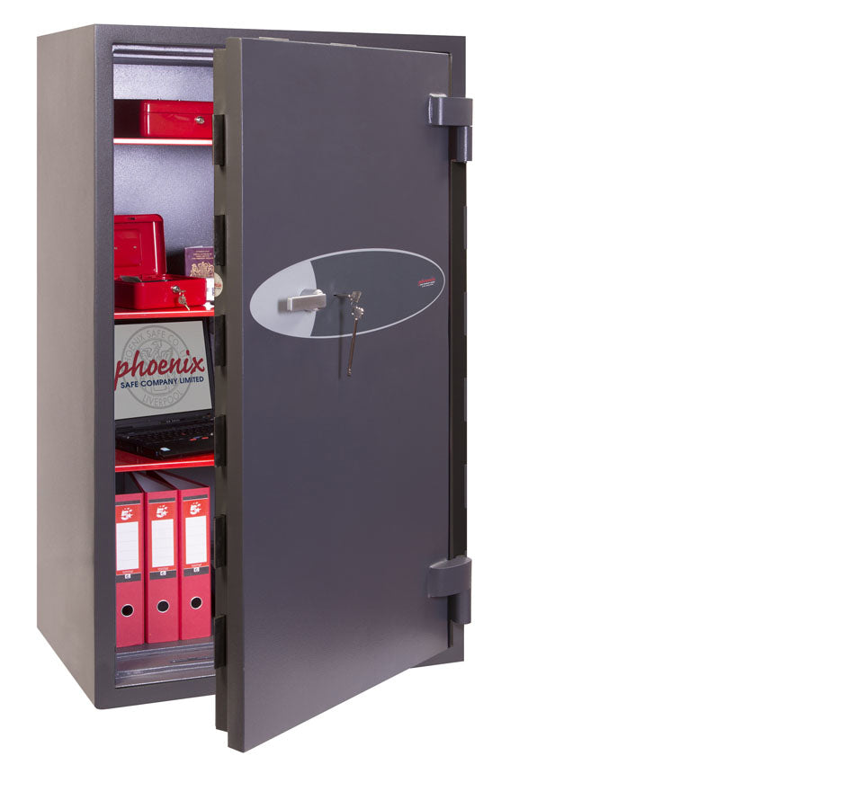 Phoenix Safe Co. Phoenix Wandtresor ELARA HS3555K – Schlüsselschloss – 330,0 l – feuerfest – Wandmontage – Graphitgrau