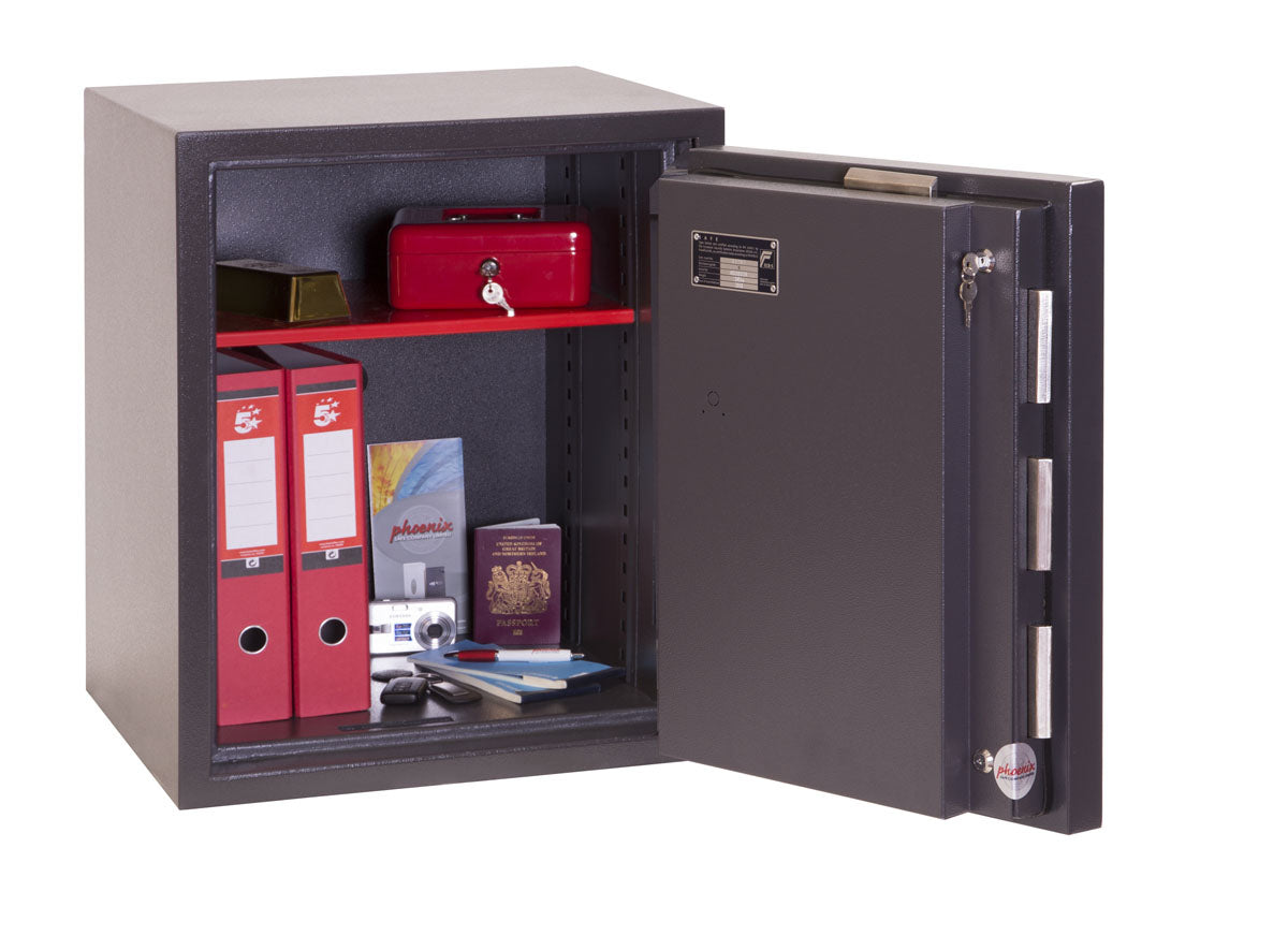 Phoenix Safe Co. Phoenix Tresor HS3552K – Schlüsselschloss – 69 l – Feuerfest – Bodenmontage – Graphitgrau