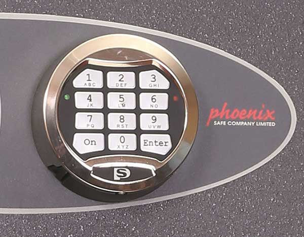 Phoenix Safe Co. Phoenix Tresor NEPTUN HS1053E – Elektronikschloss – 90,0 l – Feuerfest – Bodenmontage – Graphitgrau