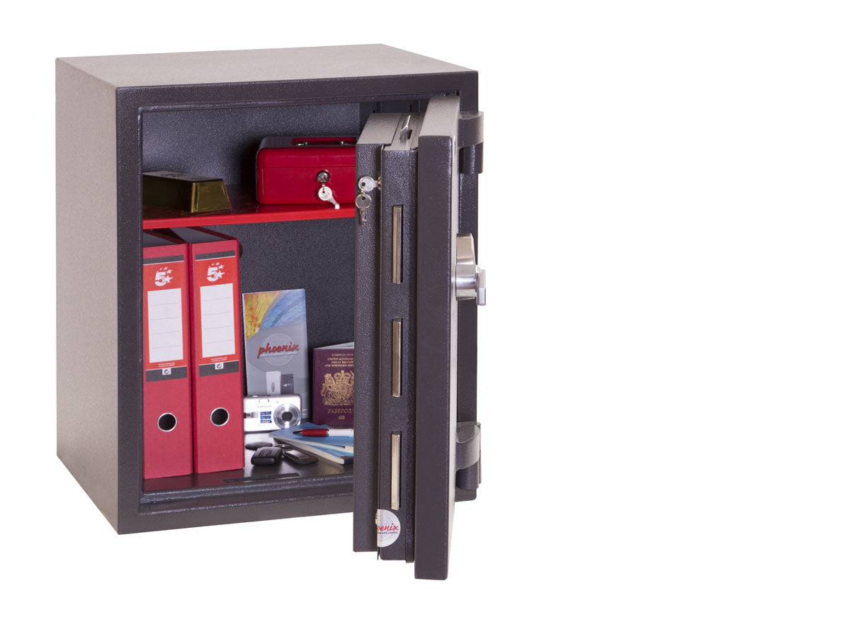 Phoenix Safe Co. Phoenix Tresor ELARA HS3552E – Schlüsselschloss – 69 l – Feuerfest – Boden-/Wandmontage – Graphitgrau