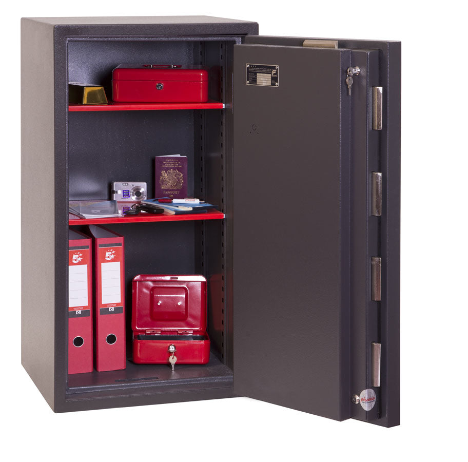 Phoenix Safe Co. Phoenix Wandtresor Mercury HS2053K – Schlüsselschloss – 110 l – Feuerfest – Wandmontage – Graphitgrau