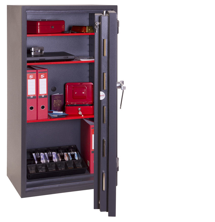 Phoenix Safe Co. Phoenix Tresor MERCURY HS2054K – Schlüsselschloss – 197 l – feuerfest – Boden-/Wandmontage – Graphitgrau