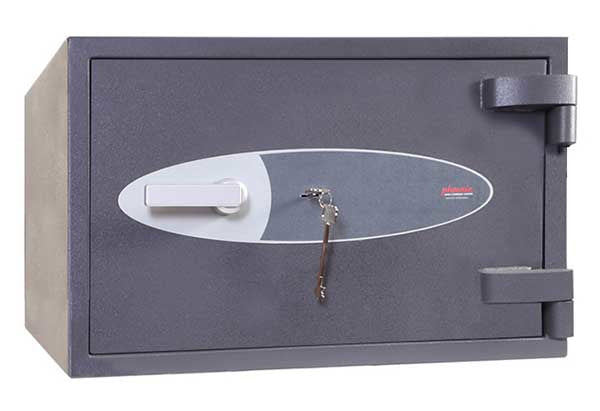 Phoenix Safe Co. Phoenix Tresor NEPTUN HS1051K – Schlüsselschloss – 24 l – feuerfest – Bodenmontage – Graphitgrau