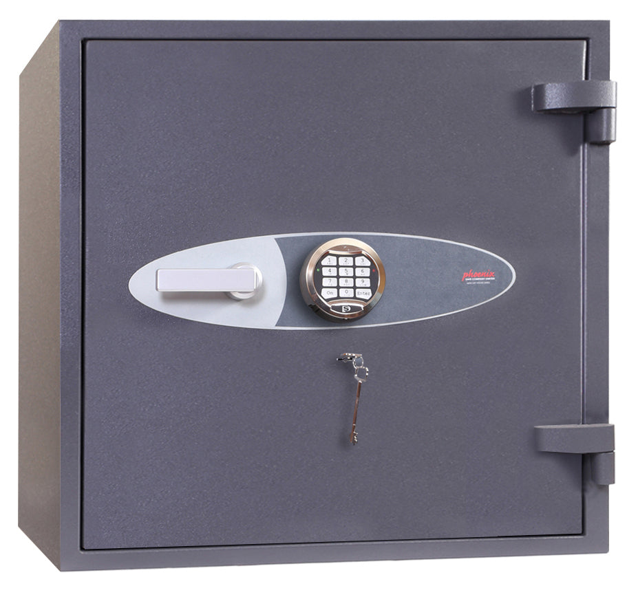 Phoenix Safe Co. Phoenix Tresor HS9071E – Elektronikschloss – 121 l – Feuerschutz 30 min – Boden-/Wandmontage – Graphitgrau
