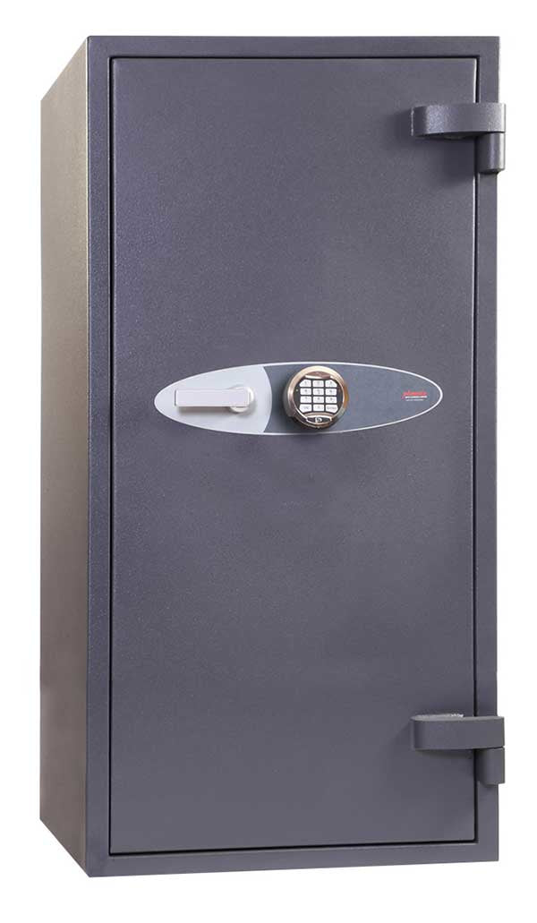 Phoenix Safe Co. Phoenix Tresor NEPTUN HS1053E – Elektronikschloss – 90,0 l – Feuerfest – Bodenmontage – Graphitgrau