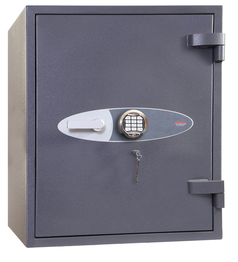 Phoenix Safe Co. Phoenix Tresor HS9072E – Elektronikschloss – 154 l – Feuerschutz 30 min – Boden-/Wandmontage – Graphitgrau