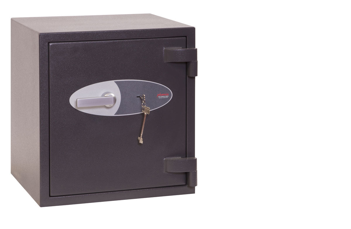 Phoenix Safe Co. Phoenix Wandtresor Mercury HS2051K – Schlüsselschloss – 56 l – Feuerfest – Wandmontage – Graphitgrau