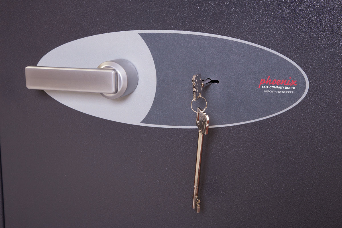 Phoenix Safe Co. Phoenix Wandtresor Mercury HS2051K – Schlüsselschloss – 56 l – Feuerfest – Wandmontage – Graphitgrau
