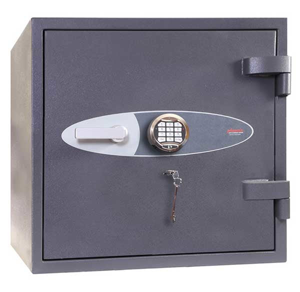 Phoenix Safe Co. Phoenix Tresor HS6071E – Elektronikschloss – 80 l – Feuerschutz 30 min – Boden-/Wandmontage – Graphitgrau