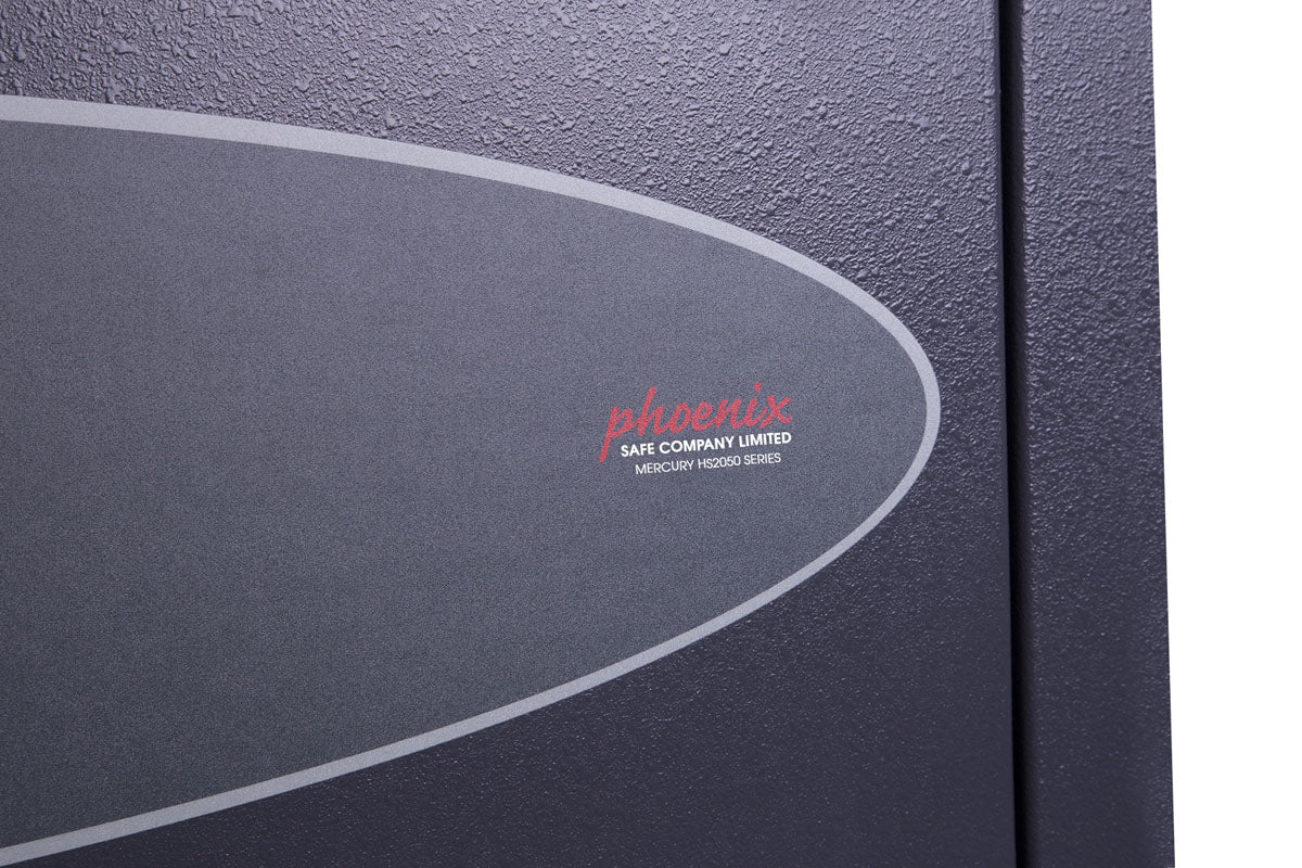 Phoenix Safe Co. Phoenix Wandtresor Mercury HS2051E – Elektronikschloss – 56 l – Feuerfest – Wandmontage – Graphitgrau