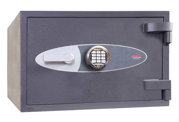 Phoenix Safe Co. Phoenix Tresor NEPTUN HS1051E – Elektronikschloss – 24 l – feuerfest – Bodenmontage – Graphitgrau