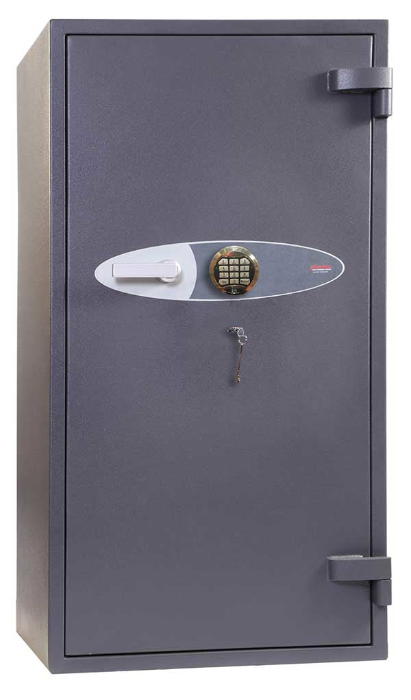 Phoenix Safe Co. Phoenix Wandtresor PLANET HS6075E – Elektronikschloss – 246 l – Feuerschutz 30 min – Wandmontage – Graphitgrau