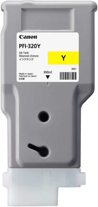 Canon Tintenpatrone PFI-320Y, Gelb, 300 ml, Original – für iPF TM 200/305