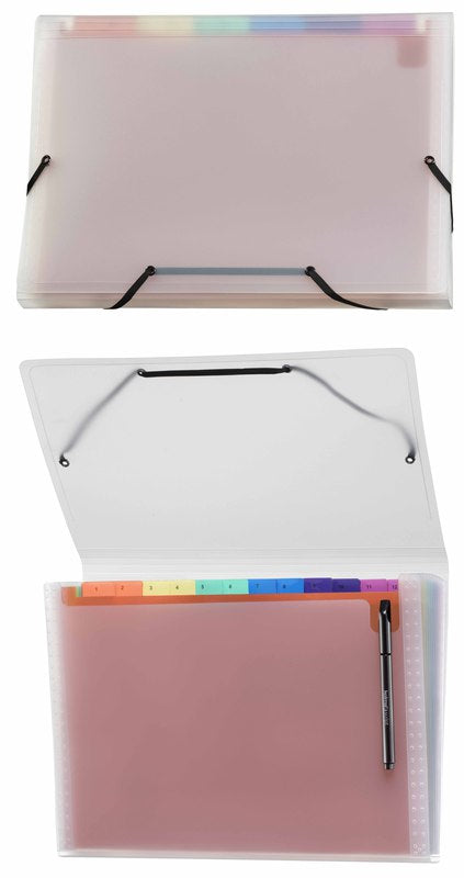 Kolma Sammelmappe für A4, Kunststoff, mehrfarbig, mit Gummizug