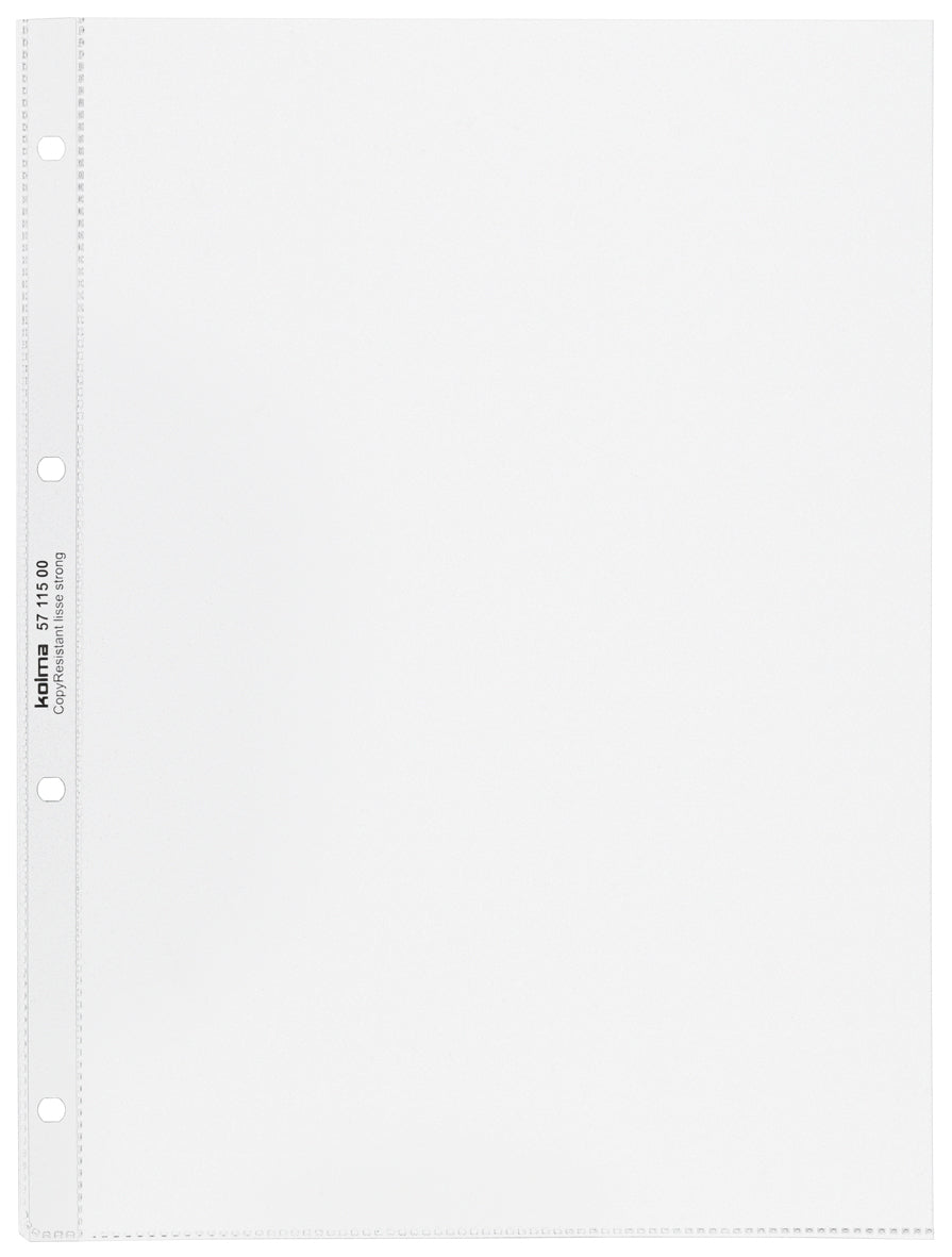 Kolma Sichtmappe A4 – 100 Hüllen, transparent, Kunststoff, glänzend, 100 µm