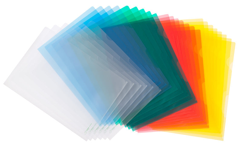 Kolma LineaVerde A4 Sichtmappe – farbig sortiert, Kunststoff, matt, 110 µm, 10er-Pack