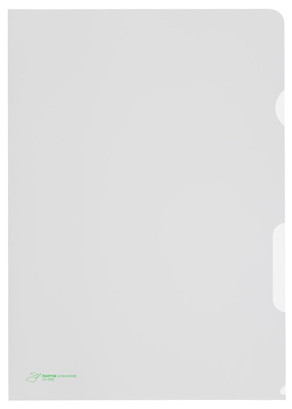 Kolma LineaVerde A4 Sichtmappe – transparent, Kunststoff, matt, 90 µm, 100er-Pack, 100% rezyklierbar