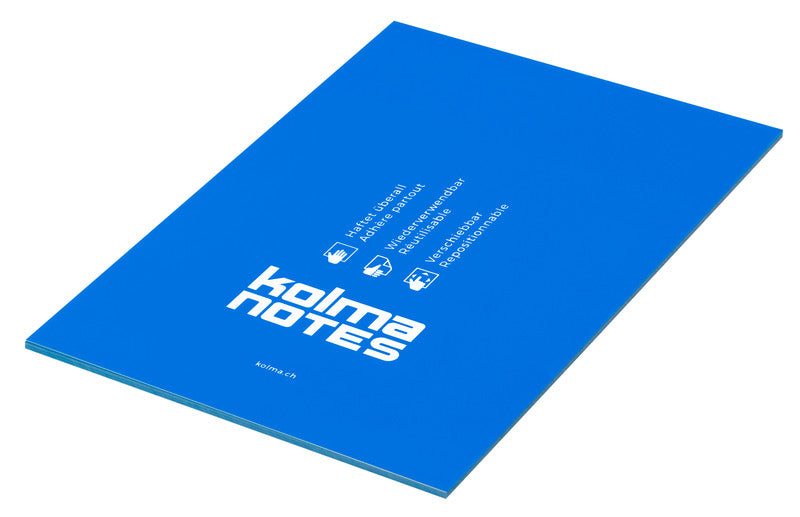 Kolma Haftnotizen – 148×210 mm – Neonblau, 50 Blatt, elektrostatisch