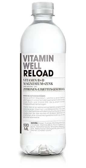 Vitamin Well Vitaminwasser Reload Zitrone & Limette ohne Kohlensäure – 5 dl