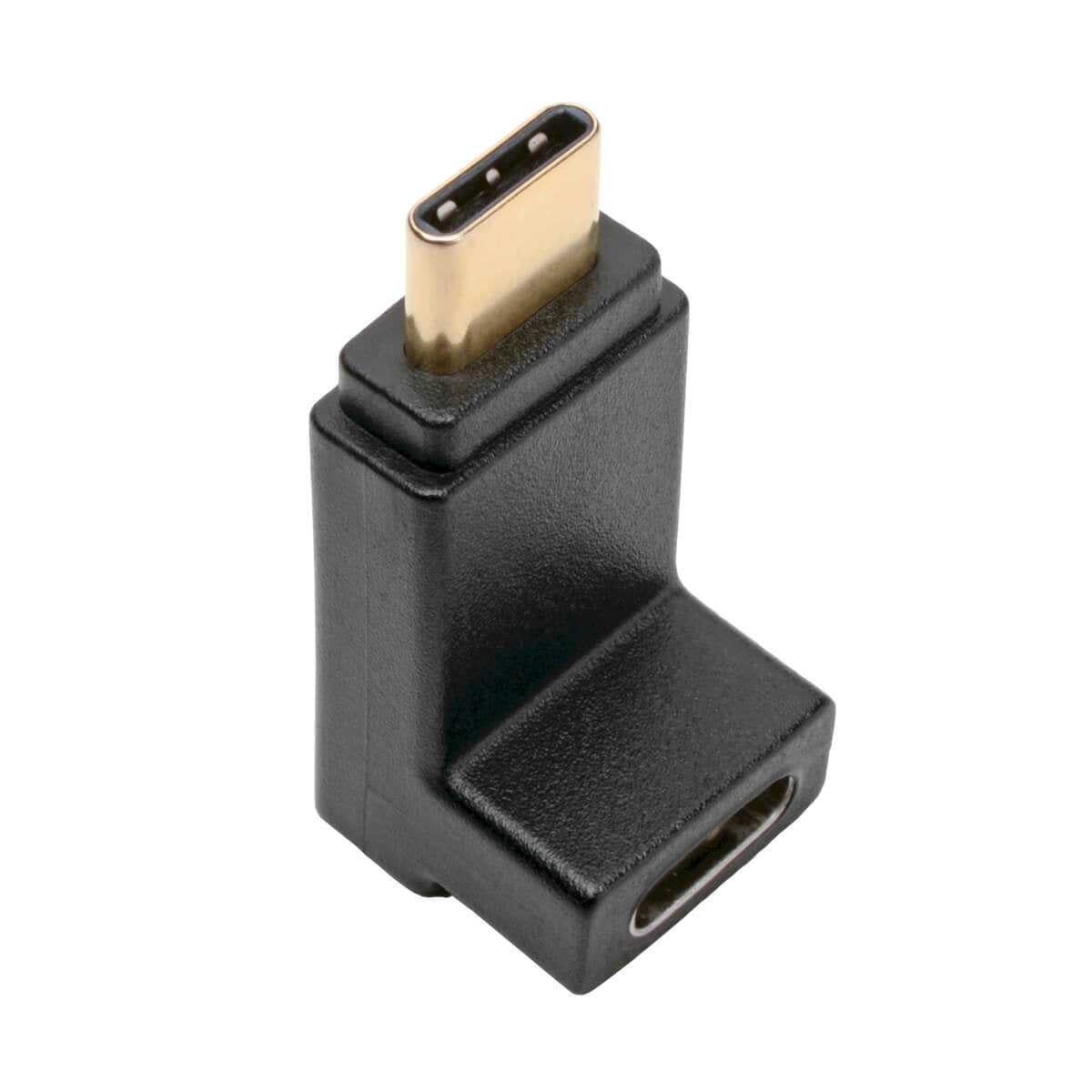 Tripp Lite USB-Adapter USB-C auf USB-C – USB 3.2 Gen 2 (10 Gbit/s) – Abgewinkelt, Goldkontakte – Schwarz