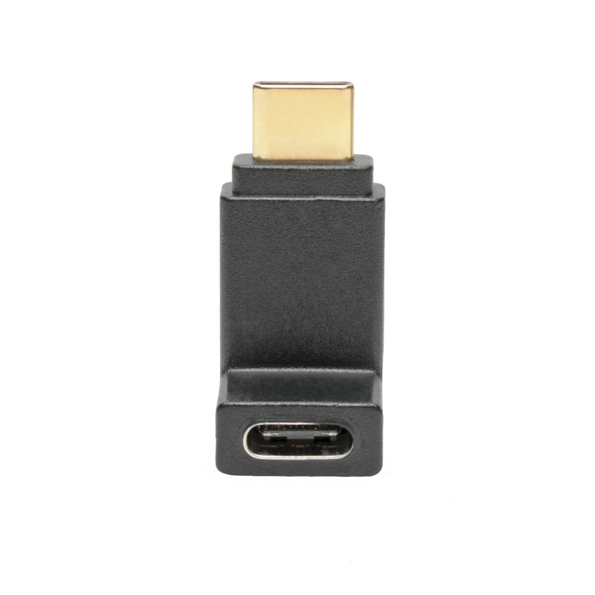 Tripp Lite USB-Adapter USB-C auf USB-C – USB 3.2 Gen 2 (10 Gbit/s) – Abgewinkelt, Goldkontakte – Schwarz
