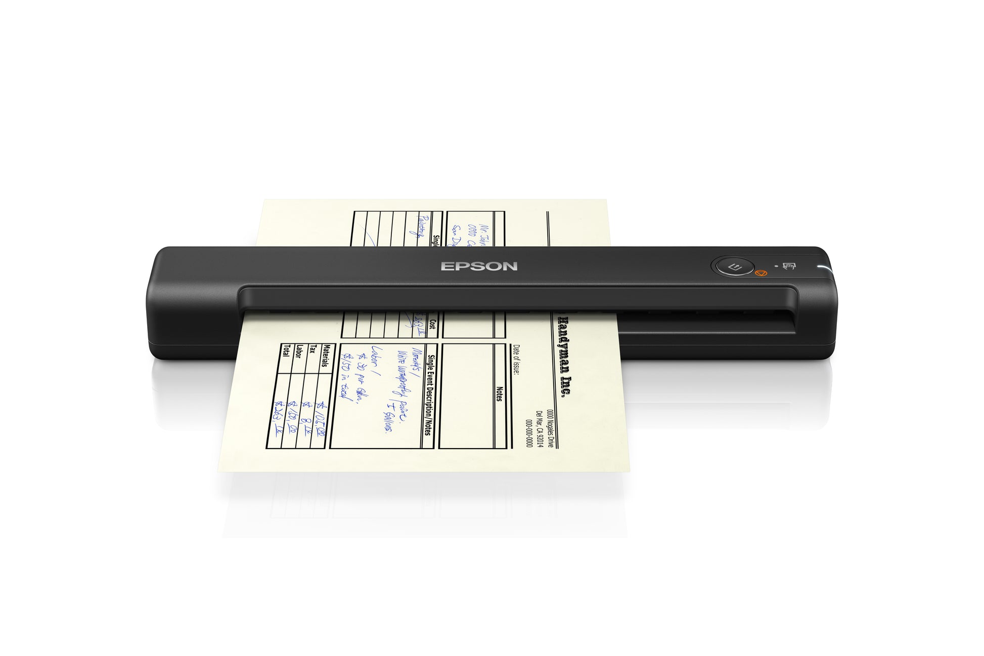 Epson WorkForce ES-50 – Mobiler Scanner, A4, 11 ppm, 600 dpi, ADF 1 Blatt, USB