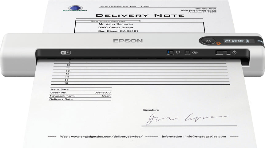 Epson WorkForce DS-80W – Mobiler Scanner, A4, 15 ppm, 600 dpi, WLAN, USB
