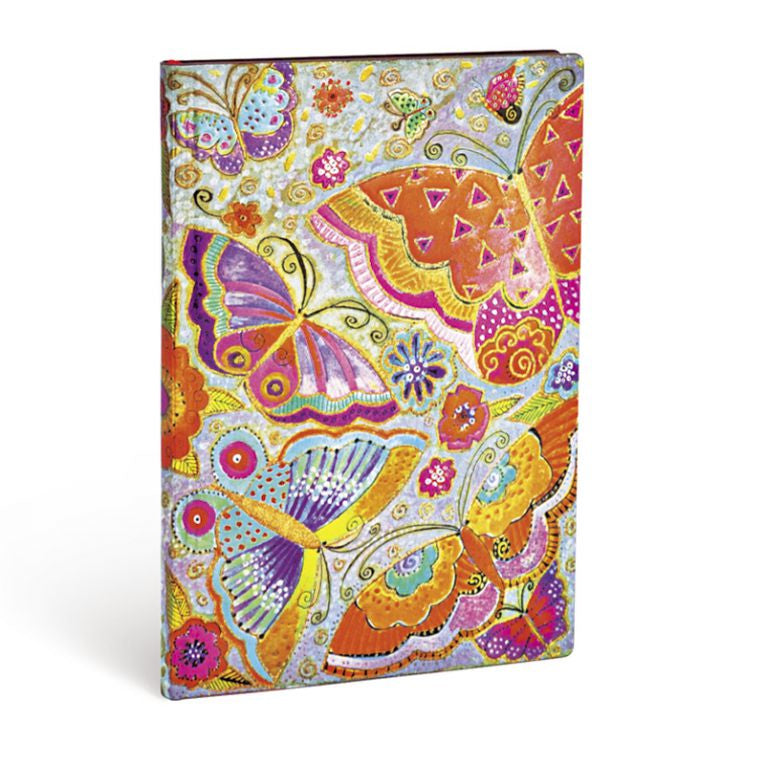 Paperblanks Flexis Notizbuch, 130 × 180 mm, liniert, Fadenheftung, 176 Seiten – Schmetterlinge