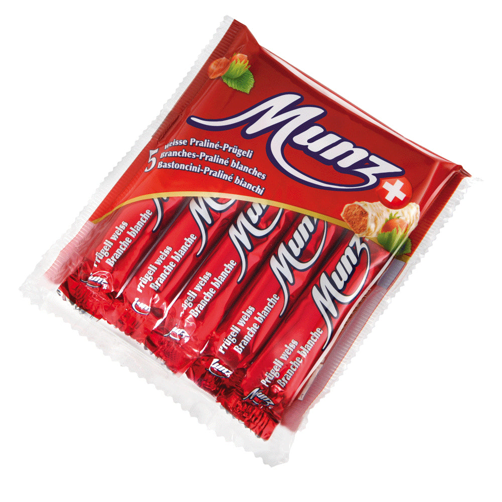 Maestrani MUNZ Schokoladenriegel – weisse Schokolade – 5 × 23 g