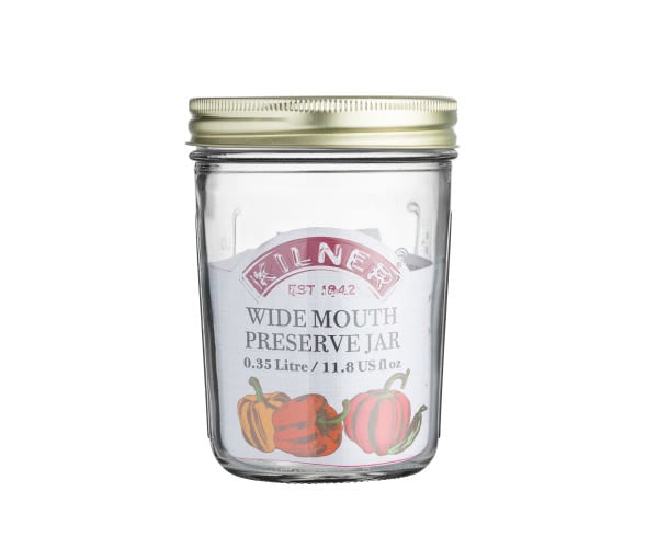 Kilner Vorratsdose 350 ml, Ø 9 × 12,5 cm, Glas (Kalk-Natron), Transparent
