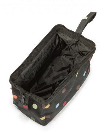 Reisenthel Necessaire Travel Cosmetic – wasserfest, 4 l – schwarz, Polyester, Punkte, 1 Stk.