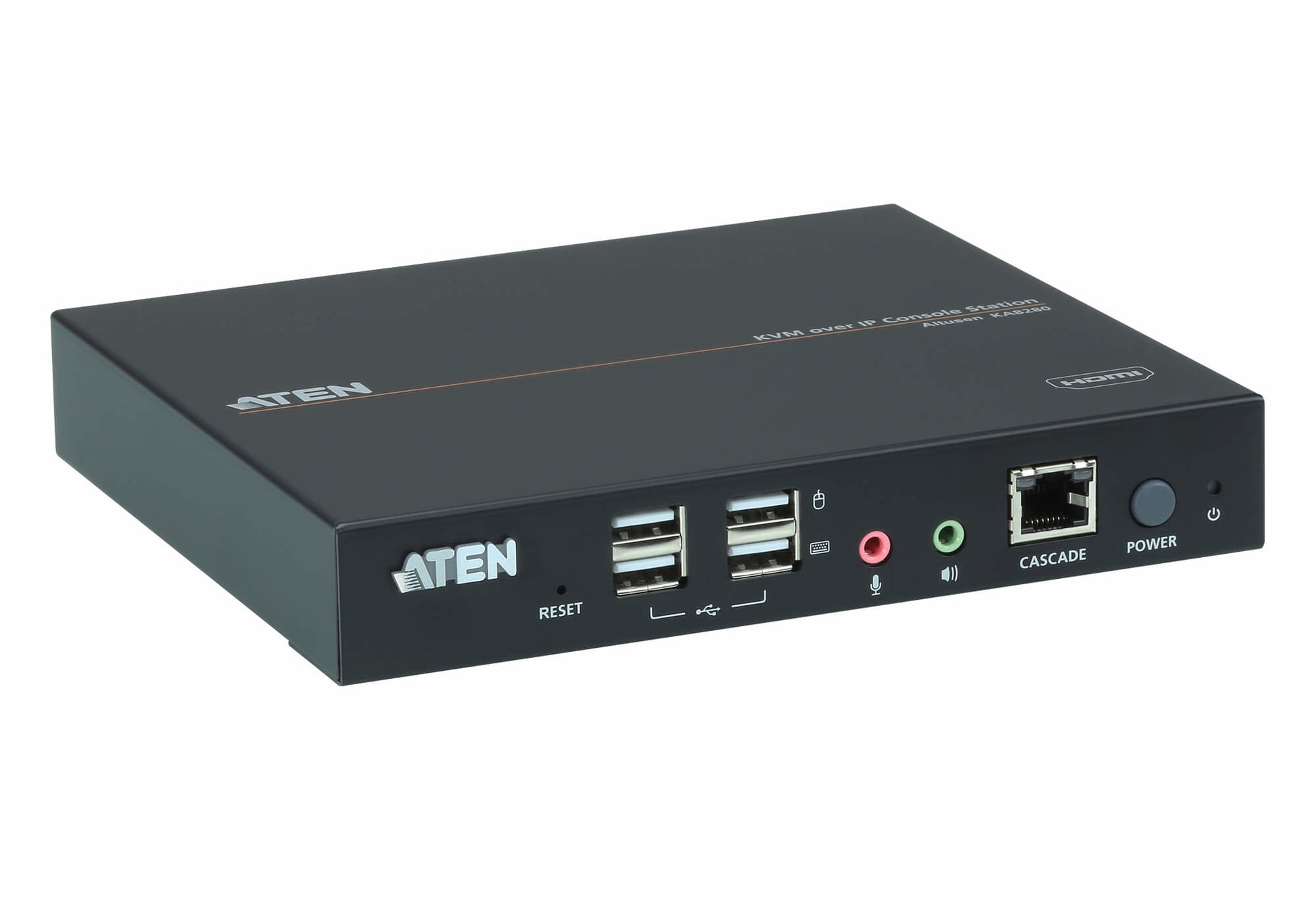 ATEN KA8280 – KVM-Konsolenstation über IP – für KN1132V, KN2116VA, KN4116VA und andere – 0U, 19" Rack, Schwarz