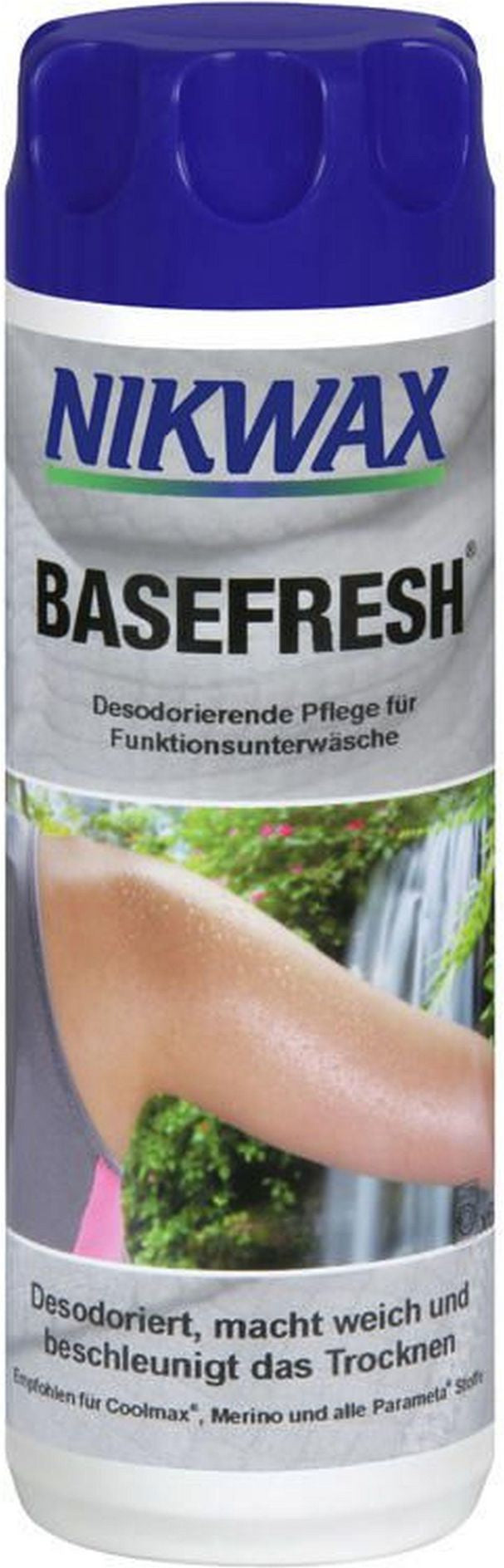 Nikwax Spezialwaschmittel für Kunstfasern Base Fresh – ohne Duft – 300 ml – desinfizierend