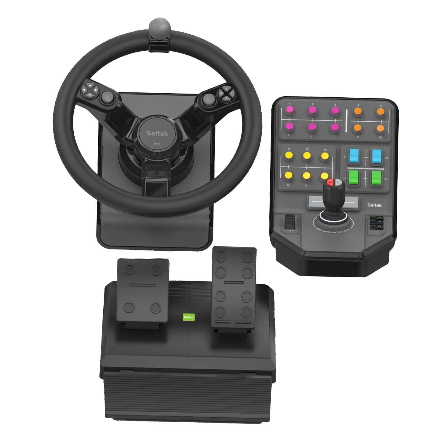 Logitech G Saitek Farm Sim Controller – Joystick – USB (kabelgebunden), Schwarz, für Windows-PC, 900° Drehwinkel