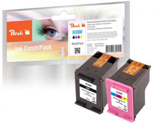 Peach Nr. 300 Tintenpatronen-Multipack, Schwarz/Cyan/Magenta/Gelb (Kompatibel) – für HP DeskJet D1600 …