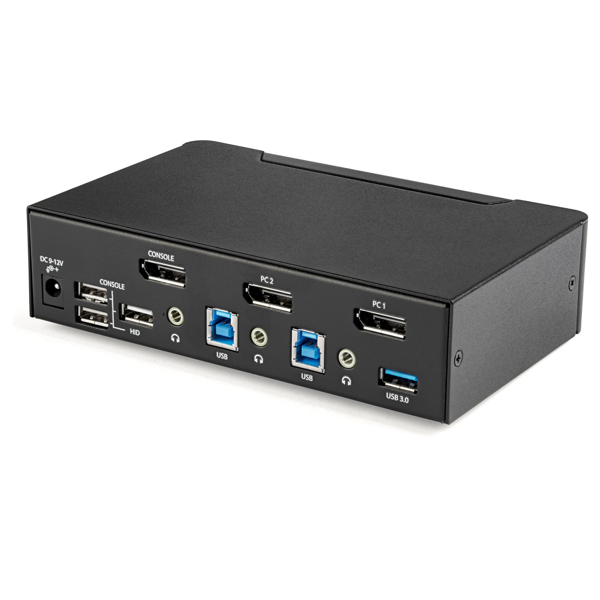 StarTech.com KVM-Switch – 2-Port DisplayPort – 4K/60 Hz, USB 3.0-Hub, Audio