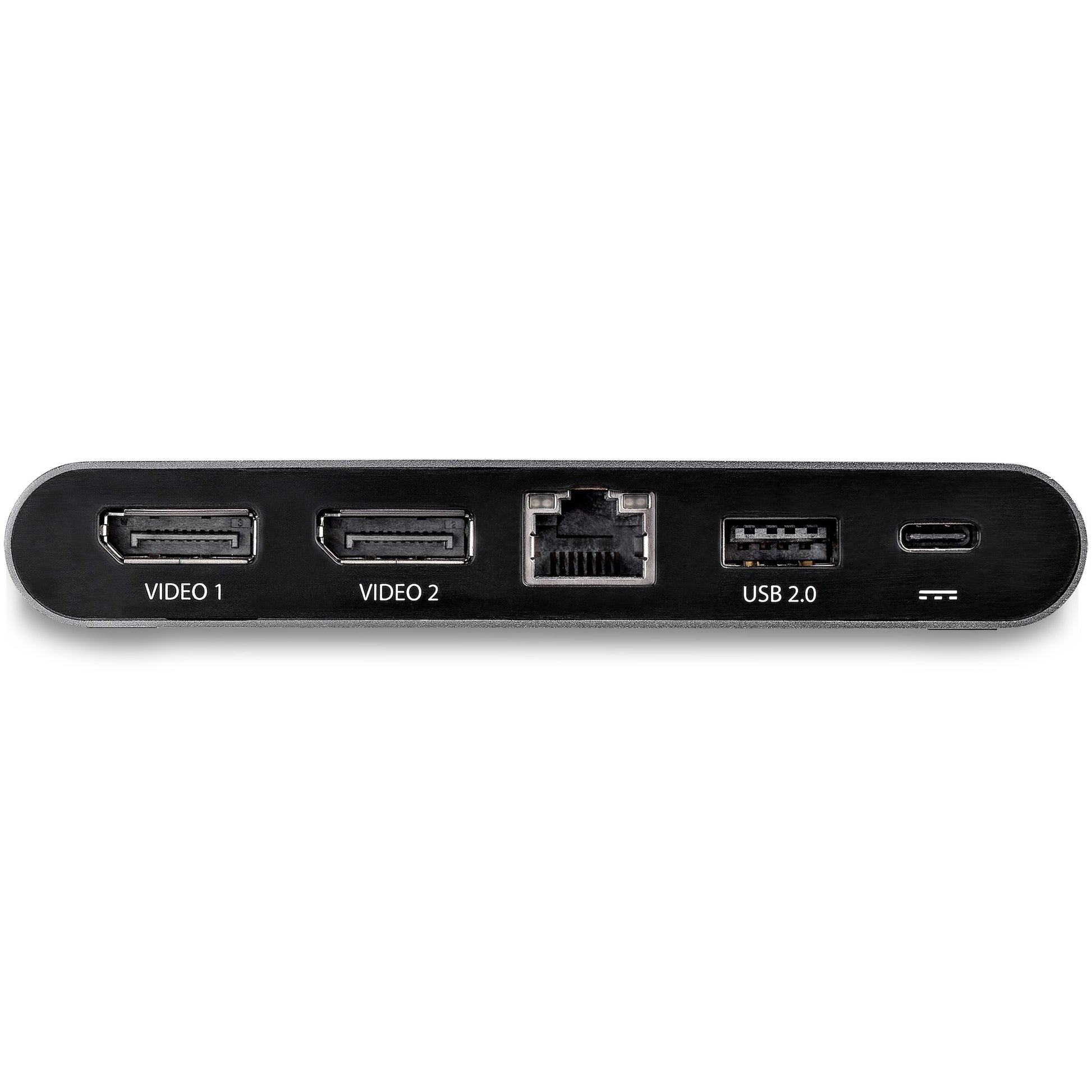 StarTech.com Multiport-Adapter – USB-C, 2× DP, 2× USB-A, 1× USB-C, 100 W PD, GbE, für Windows