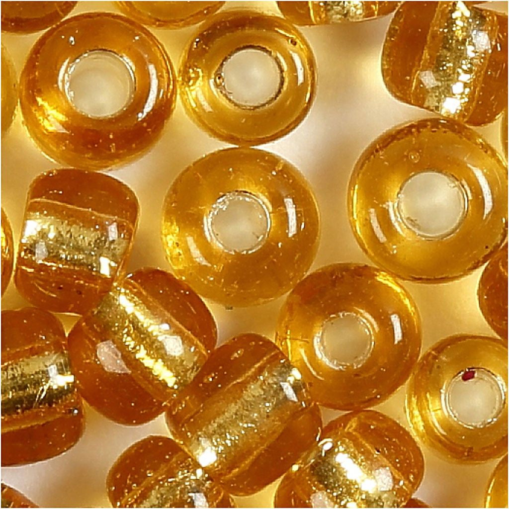 Creativ Company Glasperlen – Gold – Ø 3 mm, Loch 0,6 mm – 1 Stk.