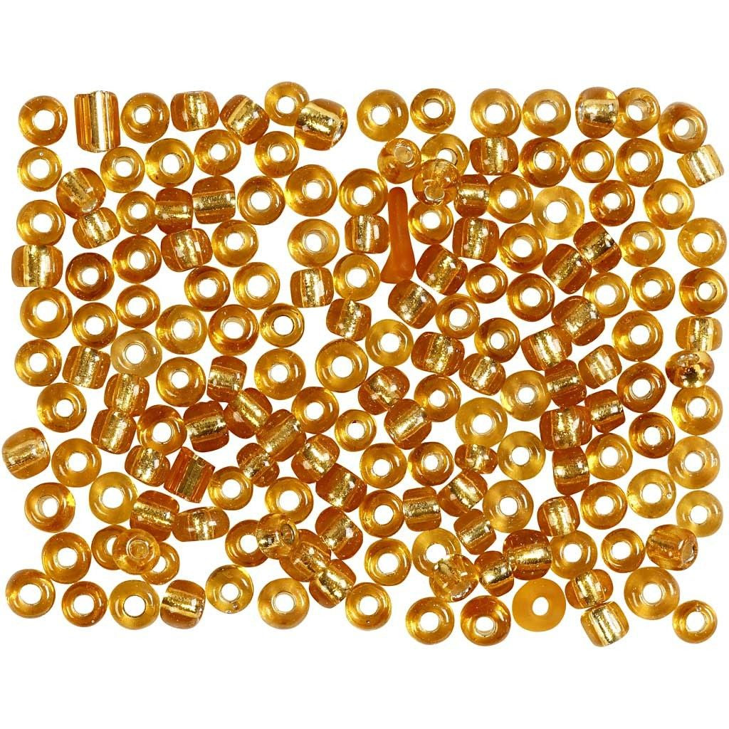 Creativ Company Glasperlen – Gold – Ø 3 mm, Loch 0,6 mm – 1 Stk.