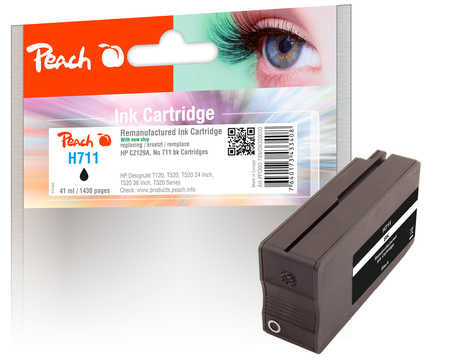 Peach CZ129A Schwarz Tintenpatrone (Kompatibel) – 1'430 Seiten – für HP DesignJet T 120/DesignJet T 520 Serie