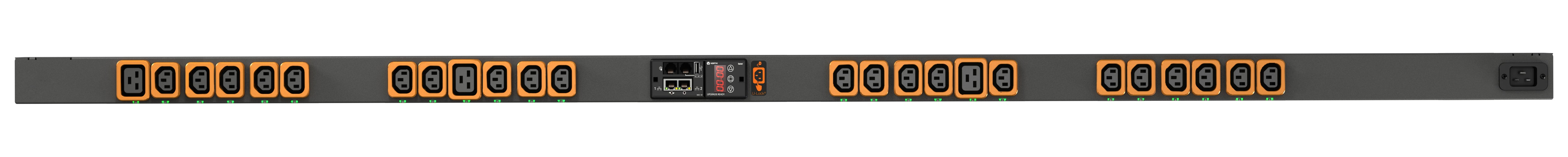 Vertiv Rack-PDU – Geschaltet, Überwacht, Einphasig, Senkrecht 0U, 16 A 230 V, 21×C13 + 3×C19, C20 Eingang