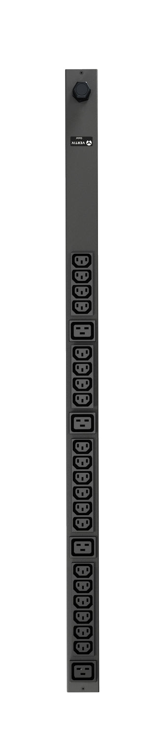 Vertiv Geist Rack-PDU Basic 3,6 kVA 230 V/16 A – 0U, senkrecht – Eingang IEC 60309, C13×20, C19×4 – schwarz