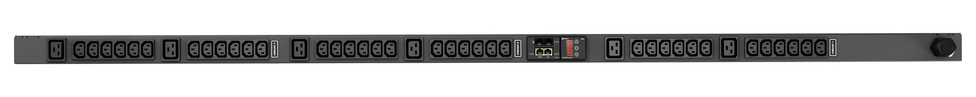 Vertiv Geist rPDU überwacht, 0U dreiphasig – Eingang IEC 60309 230/400 V 3×16 A – C13×36, C19×6 – schwarz