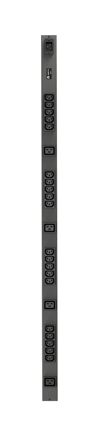 Vertiv Geist rPDU Basic 0U Rack-PDU 230 V 16 A – IEC C20 Eingang, C13×20, C19×4 – schwarz