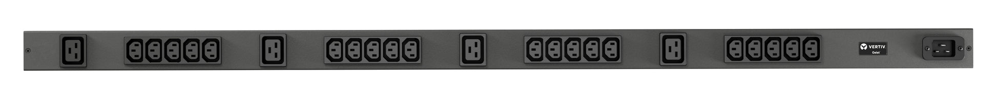 Vertiv Geist rPDU Basic 0U Rack-PDU 230 V 16 A – IEC C20 Eingang, C13×20, C19×4 – schwarz