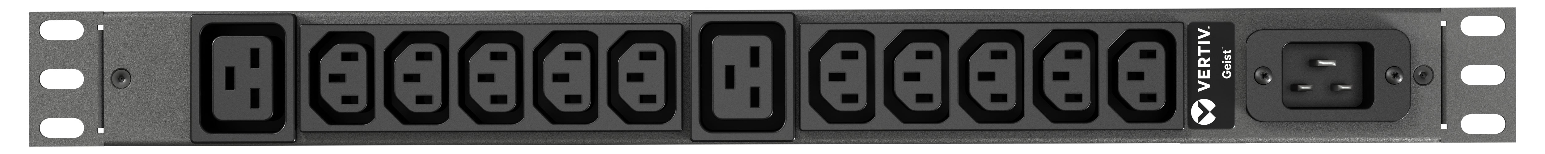 Vertiv Rack-PDU – Standard, 1-phasig, Horizontal 1U, 16 A 230 V, 10×C13 + 2×C19, C20