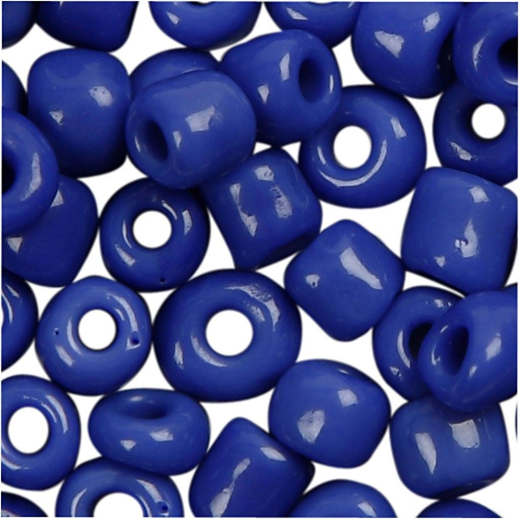 Creativ Company Glasperlen (Rocailles) – Blau – Ø 3 mm, Loch 0,6 mm – 1 Stk.